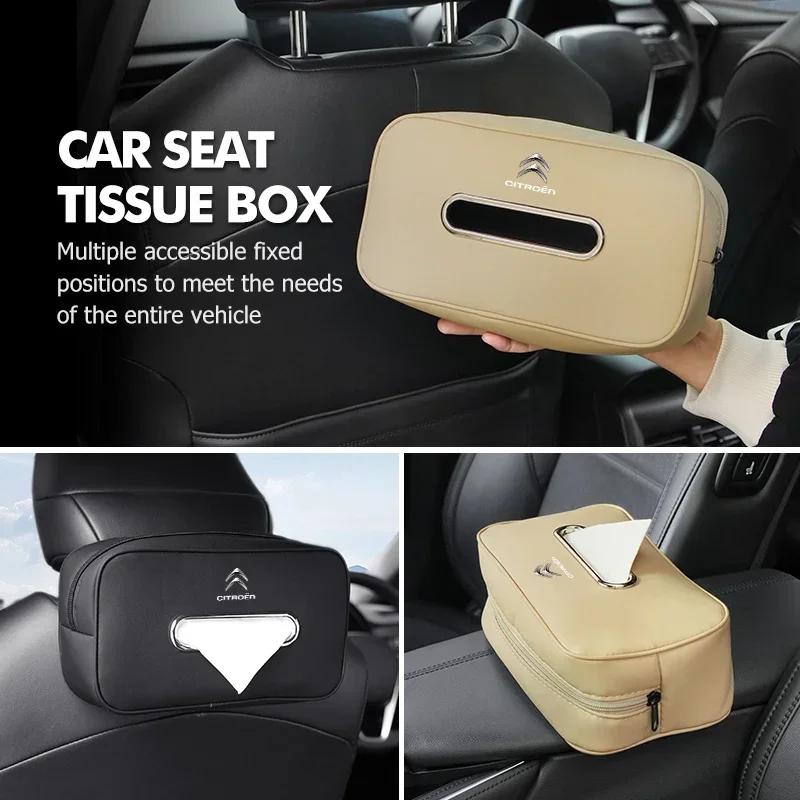 Auto Taschentuchbox Sonnenblende Sitzlehne Aufhängung Papiertüte Für Citroen C4 C3 C5 C1 C2 C6 VTS C4L DS3 DS4 DS5 Grand