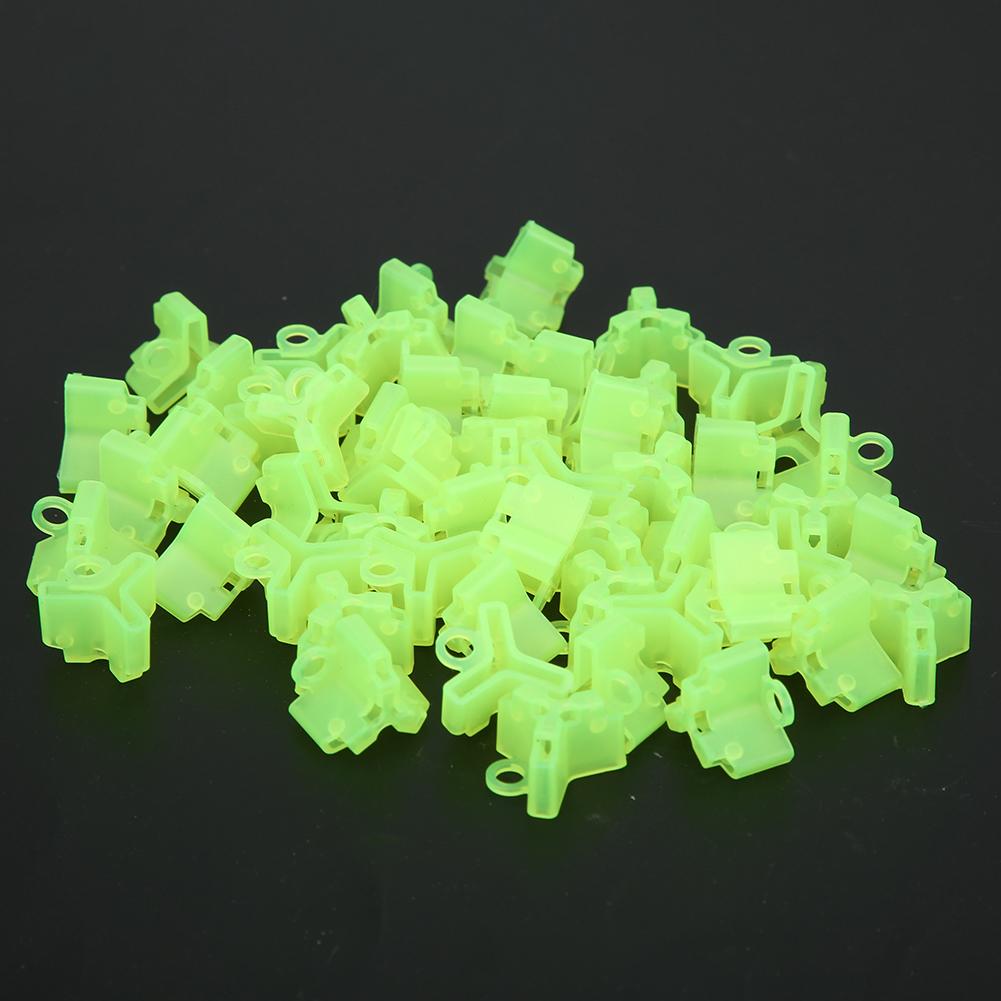 50PCS Treble Hook Protective Casing Polyethylene Safety Cover Fluorescent Green Bonnets