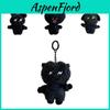 Adorable Plush Animal Keychain Black Lightning Series Cute Dog Stuffed Doll Bag Charm