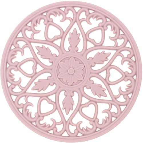 YOUTALLY Silicone Insulating Pad for Pots and Trivets, Heat-Resistant, Non-Slip, Waterproof, Thick Oven Mat, Flexible and Insulating Cup Mat, 20cm Dia