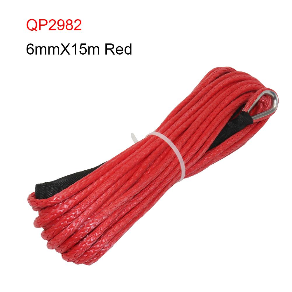 15m Abschleppseil Winden Zugseil Hochmolekulares Polyethylen Auto Abschleppseil Durchmesser 6mm 7mm Optional Auto Reparaturwerkzeuge