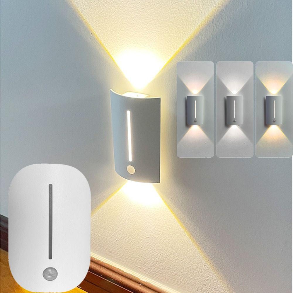 3 Colors Motion Sensor Night Light Eye Friendly Magnetic Wall Lamp LED Wall Sconce  Porch