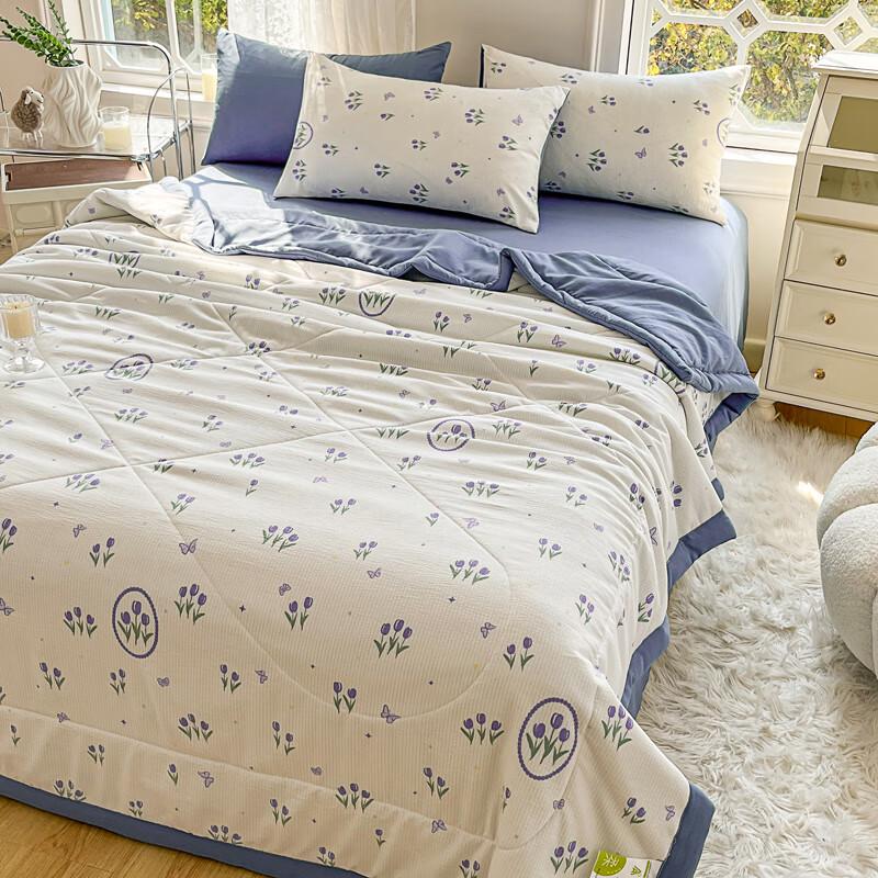 Bedruckte Sommer-Bubble-Baumwoll-Steppdecke