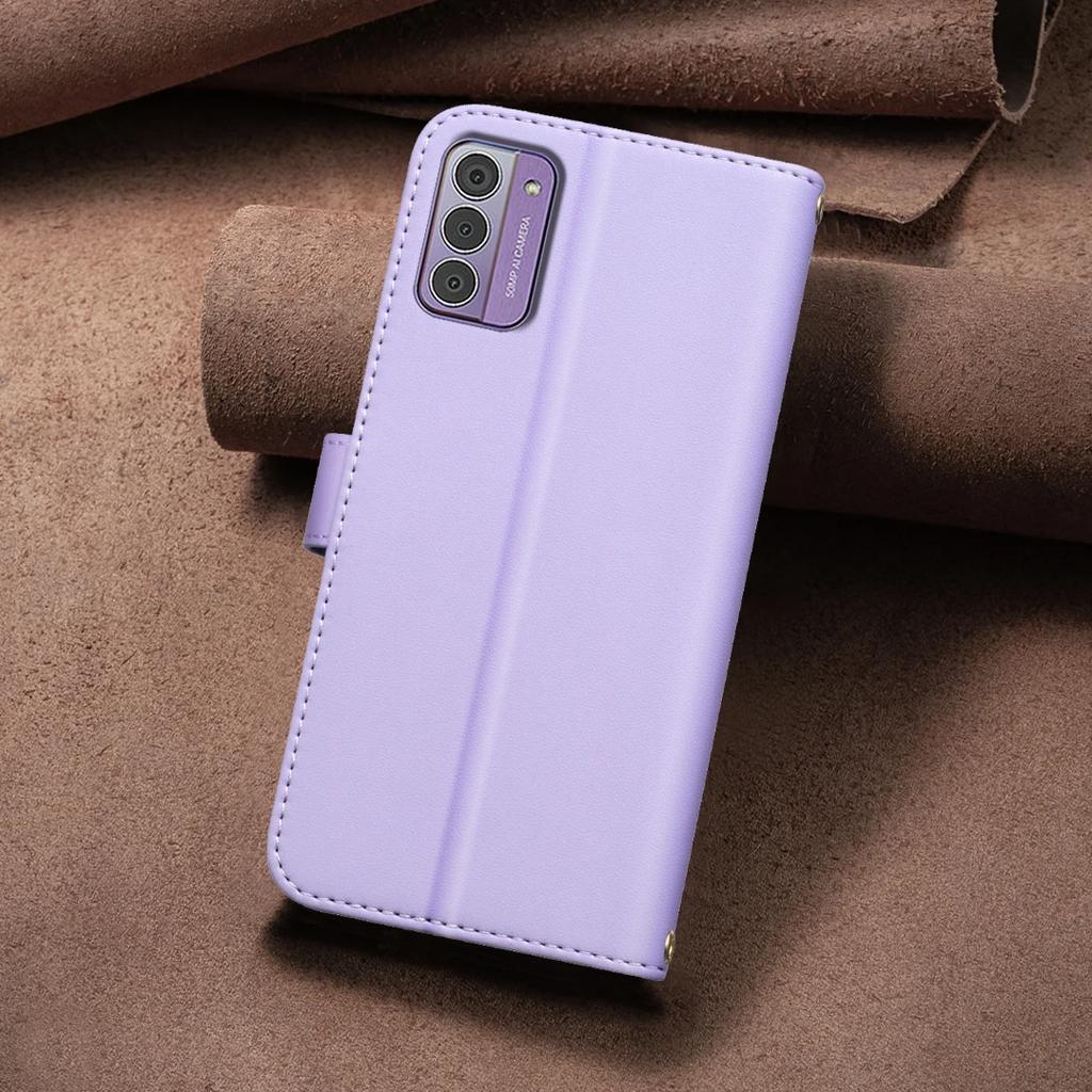 Nowy Styl Luksusowy Portfel Stojak na Karty Wstrząsoodporne Magnetyczne Etui Skórzane typu Flip Dla Nokia G42 G310 C22 C32 G22 Pokrowiec z Uchwytem na Karty