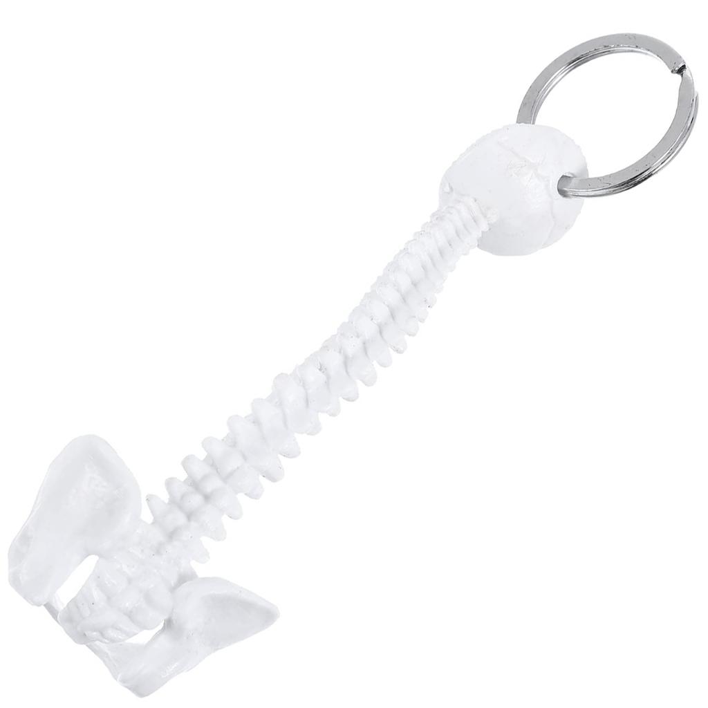 Miniature Human Spine Skeleton Keychain for Teaching Aid Decorative Anatomical Model Keyring Handmade Car Key Charm