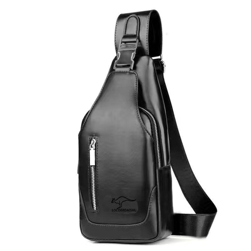 

Чоловіча універсальна нагрудна сумка кросбоді з подвійною блискавкою для їзди на велосипеді - Велика місткість та модна