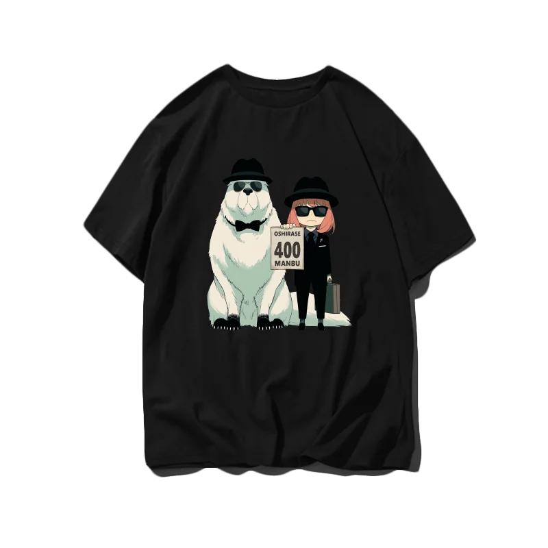 Japanese Anime Spy X Family Sports Pure Cotton Tshirts A Trend of Largesized Shortsleeved Tshirts for Teenagers