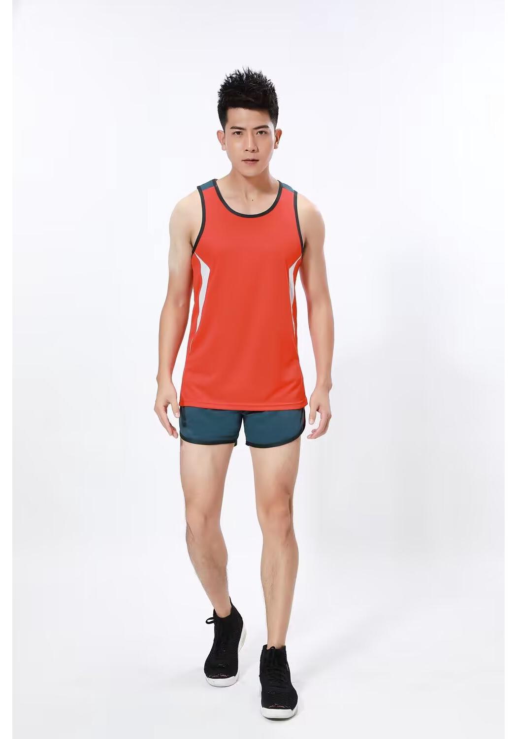 Unisex Quick-Dry Track & Field Training Suit - Breathable Competition Running Gear Women s 2XL красный