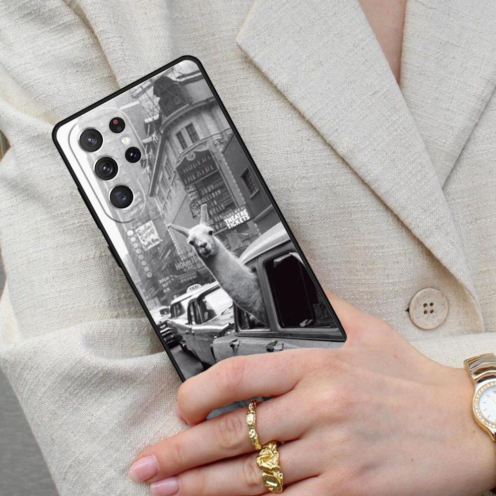 Llama Alpaca pattern Cell Phone Case for Samsung Galaxy S26 Ultra S25 S24 S23 S22 S21 S20 Note10 Cover