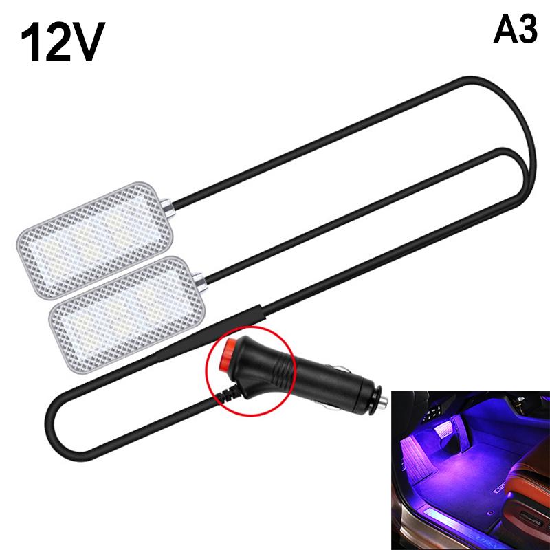 12V Car Neon Light LED Interior USB Flexible Strip For Cigarette Lighter Dashboard Atmosphere Lamp Multicolor Footwell Ambient Lighting