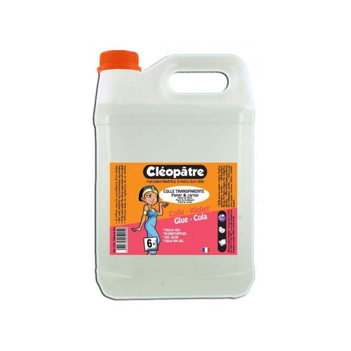 Colle - CLEOPATRE - Flacon 5 kg - Transparent - Recharge économique - Multi-usage