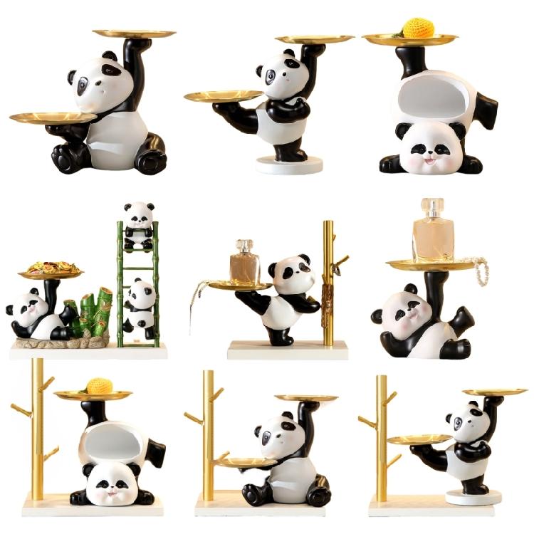 Wielofunkcyjne Urocze Pandy Organizery Wejściowe z Dwiema Tackami Akcesorium dla Funkcjonalnych i Stylowych Potrzeb Przechowywania