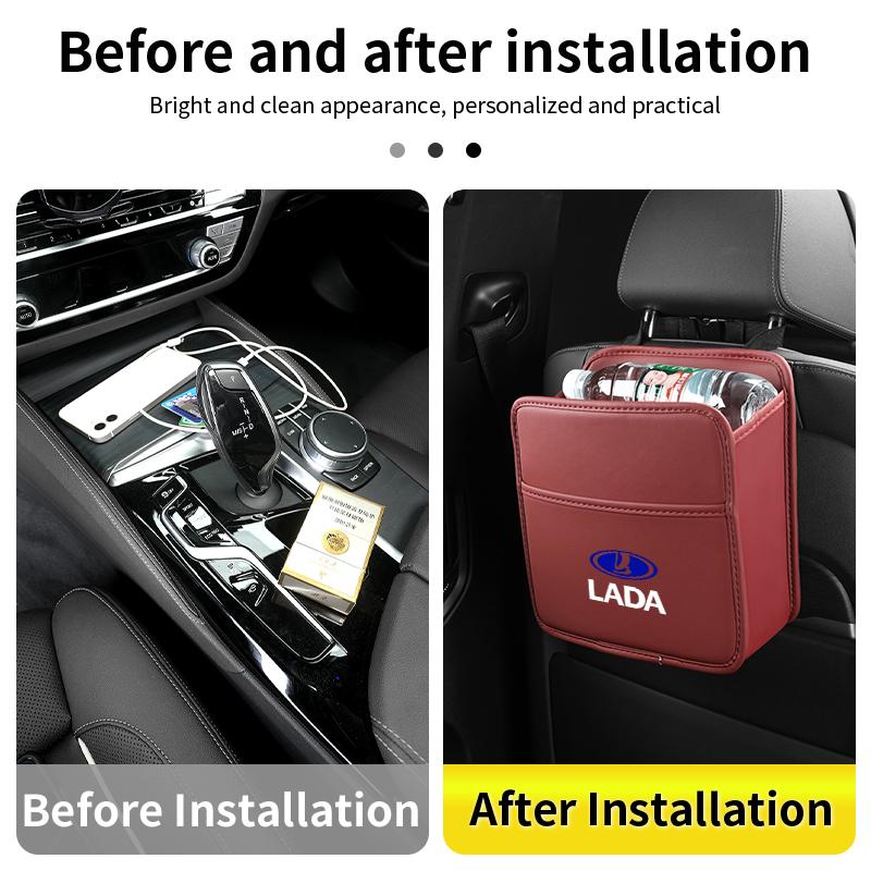 Car Seatback Storage Packet Backrest Storage Box For Lada Priora Sedan Sport Kalina Granta Vesta Niva Largus Vaz Samara 2111 ZZ16