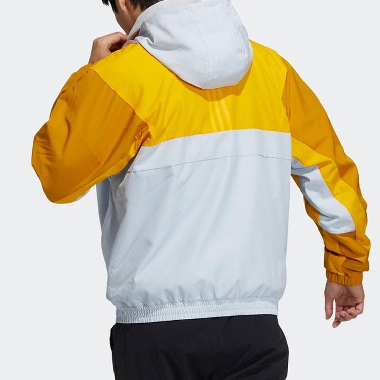 Adidas Comprehensive Training Series Zip-Up Collared Hoodie Jacket With Logo Men Outerwear Yellow H39327