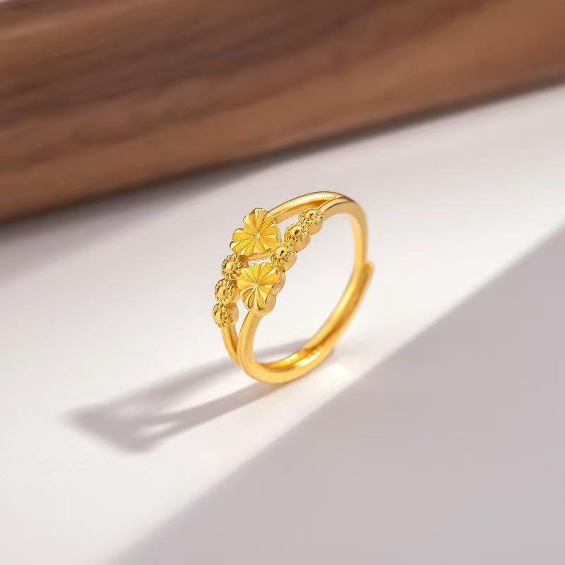 Elegant Niche Design Heart-to-Heart Index Ring for Women: Trendy Chinese Style with Light Luxury Feel
