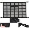70x50cm Double-Layer Car Roof Storage Net Pocket Vehicle Interior Roof Storage Mesh Organizer