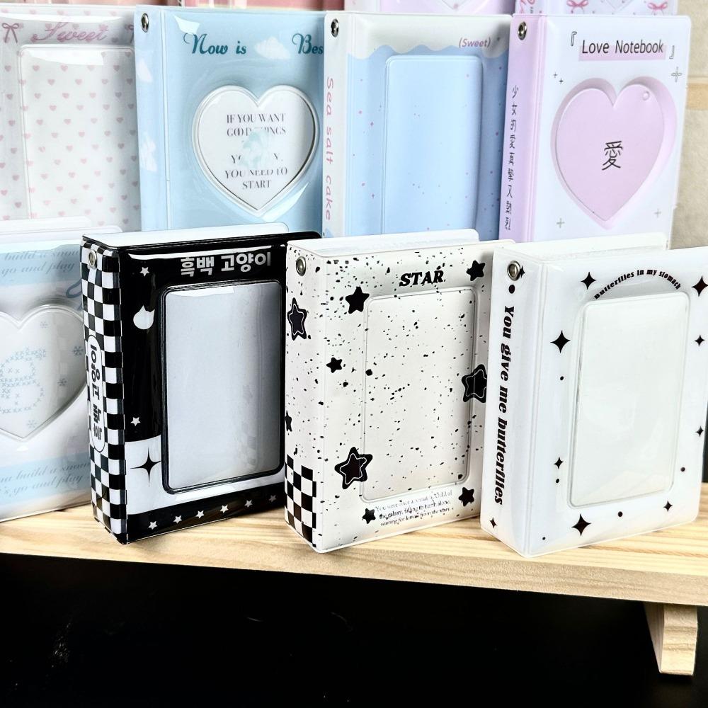 Love Bow Card Album PVC Postcard Book New Photocard Binder