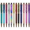 Fancy Metal Ballpoint Pens Floating Glitter Dynamic Liquid Sand Pen for Office Supplies, Black Ink, 12 Count(Mixed Color)