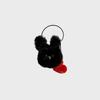Mini Bunny Key Ring - Black