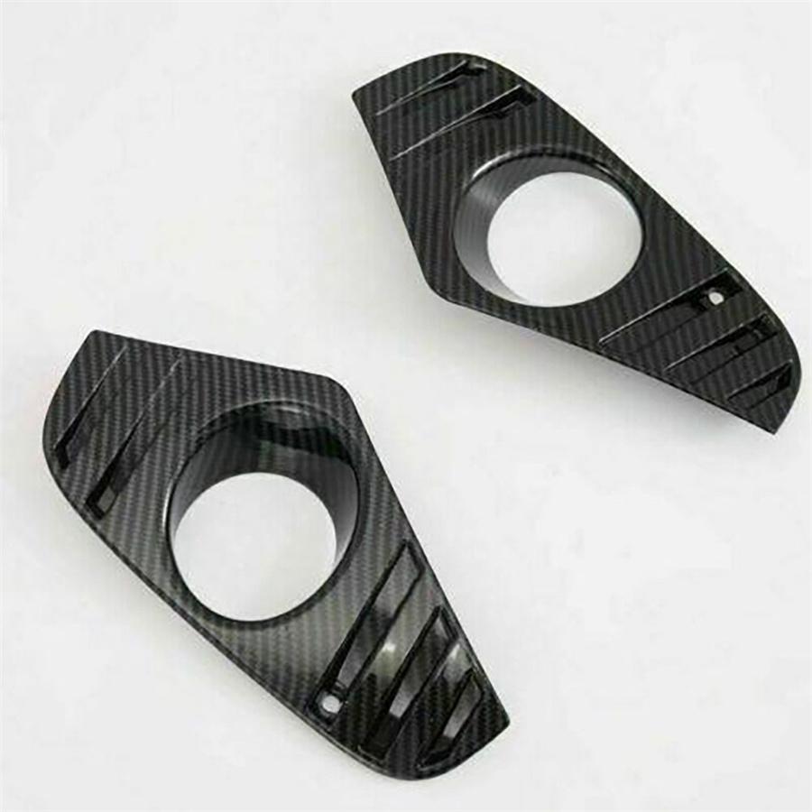 2*Carbon Fiber Color ABS Front Fog Light Lamp Cover Trim Fit For Toyota Rav4 2019-2021