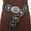 European and American Retro Rivet Round Cake Belt Bohemian Fashion Waist Seal Belt