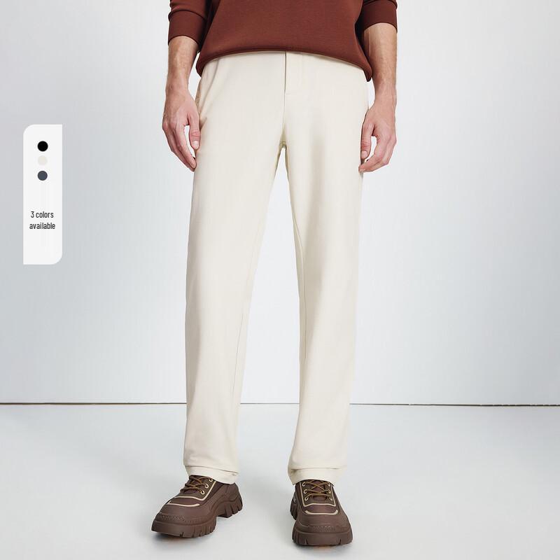 Navigare Men's Thickened Fleece Straight-Leg Casual Pants
