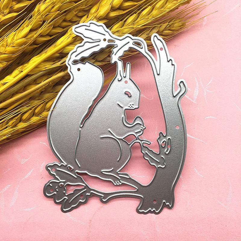 

Белка в развилке дерева, стиль дизайна, металлические штампы, сделай сам, скрапбукинг, тиснение, трафарет, бумага, шаблон для альбома серебряный