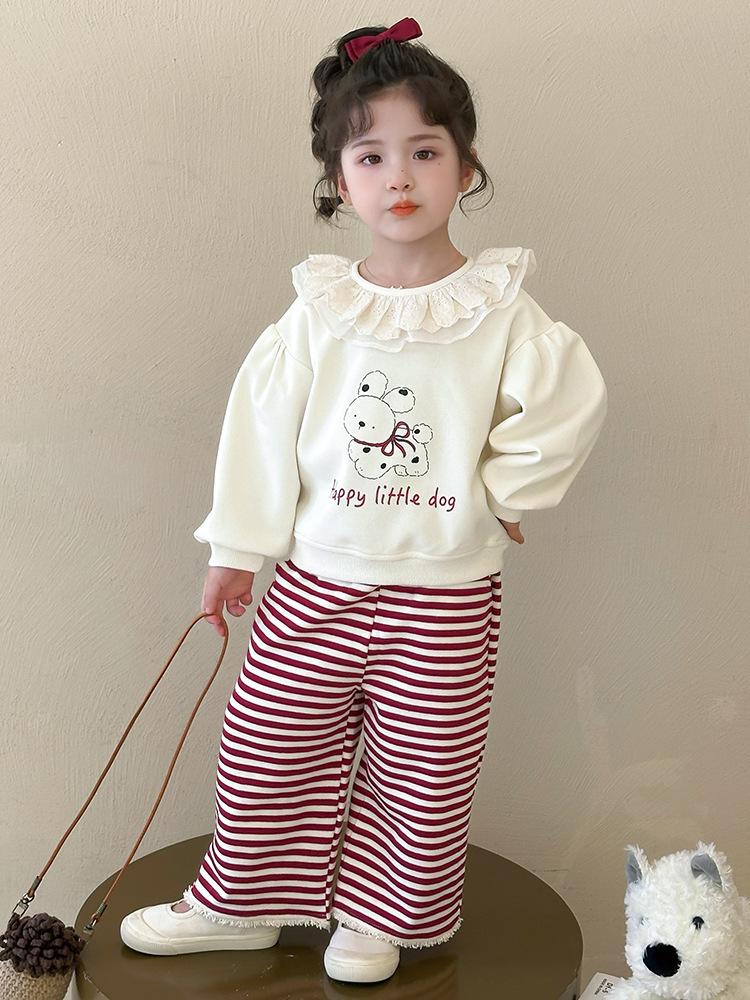 2025 Jenters Trendy Todelt Sett: Høst/Vår Hverdagslig Antrekk