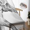 Elefanten- und Schmetterlings-Vintage-Vorhänge für Schlafzimmer, Wohnzimmer, Voile-Fenstervorhänge, Tüllvorhänge für Kinderzimmer
