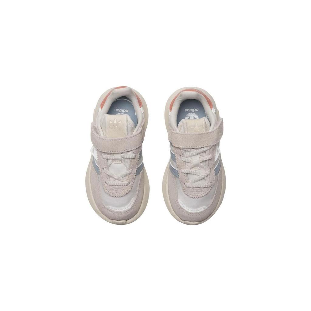 Adidas Originals Retropy F2 Casual Comfortable Versatile Shock Absorbing Durable Low Top Walking Shoes Baby Shoes White Brown IG0751