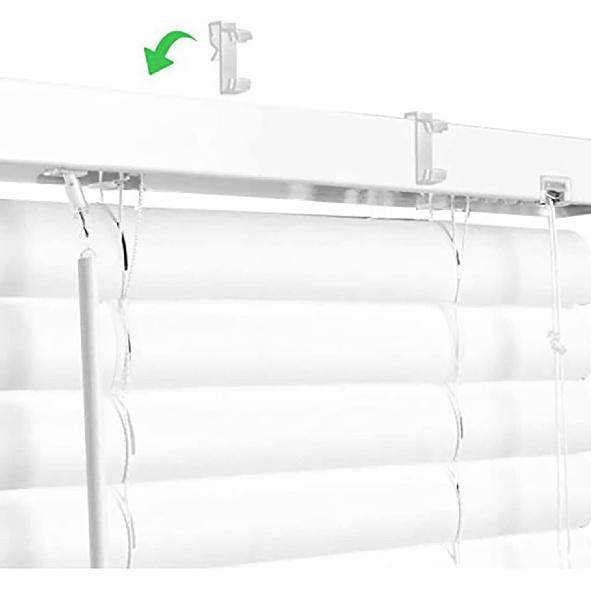 Window Shade Accessory, 20PCS Blind Valance Clips for 1 Inch Blinds, Polycarbonate (PC), White