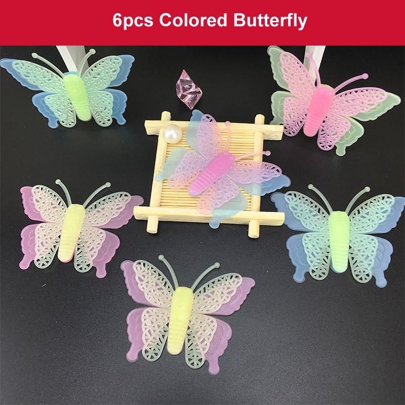 Étoile Creuse 3D Stockage d'Énergie Fluorescent Brille dans le Noir Lumineux Autocollants Muraux Pour Chambre d'Enfant Salon Décalcomanie