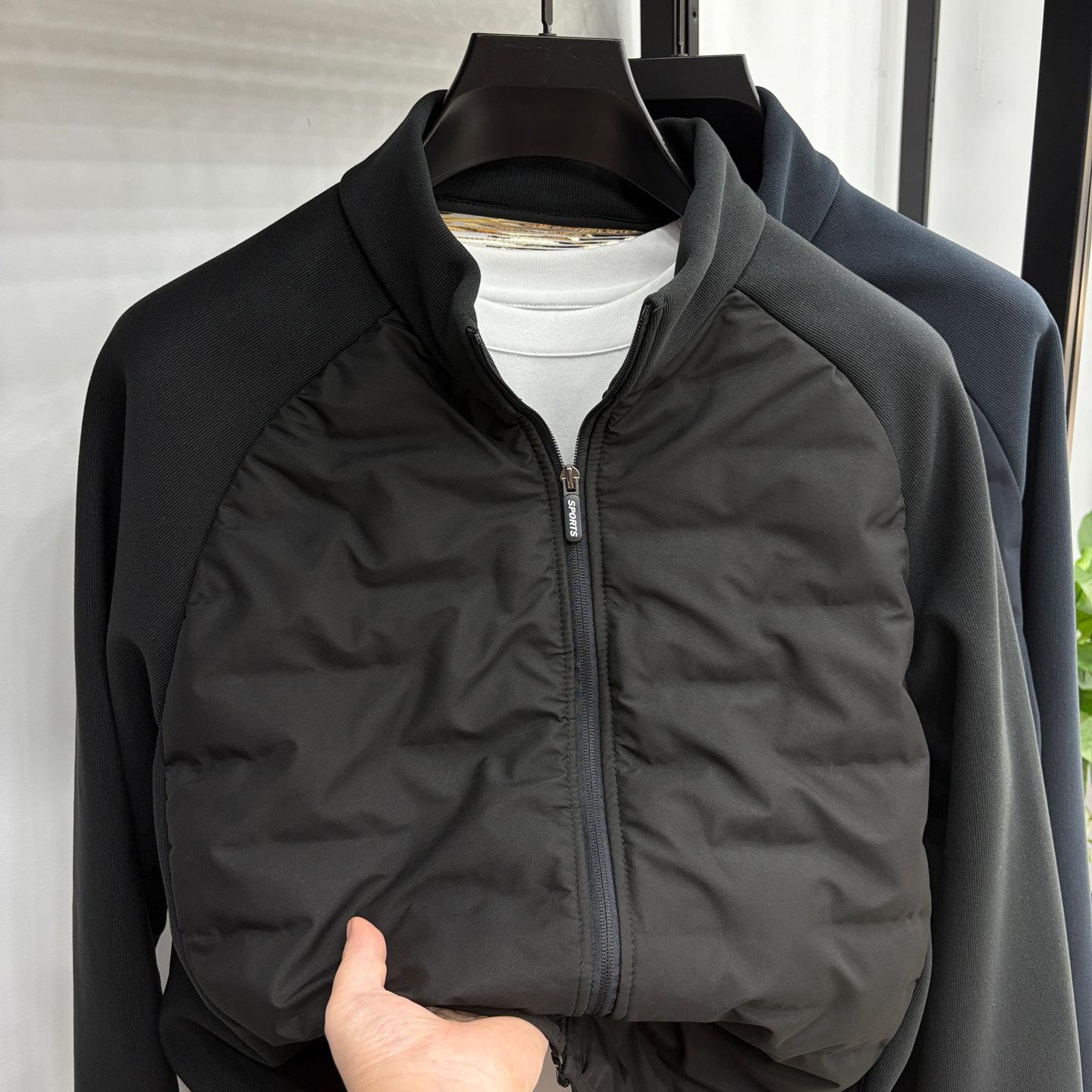 

Осень/Зима 2025 Куртка мужская утолщенная из овечьей шерсти флис Мужской свободный новый кардиган с вставками Хлопковая одежда 4XL [170-95kg]