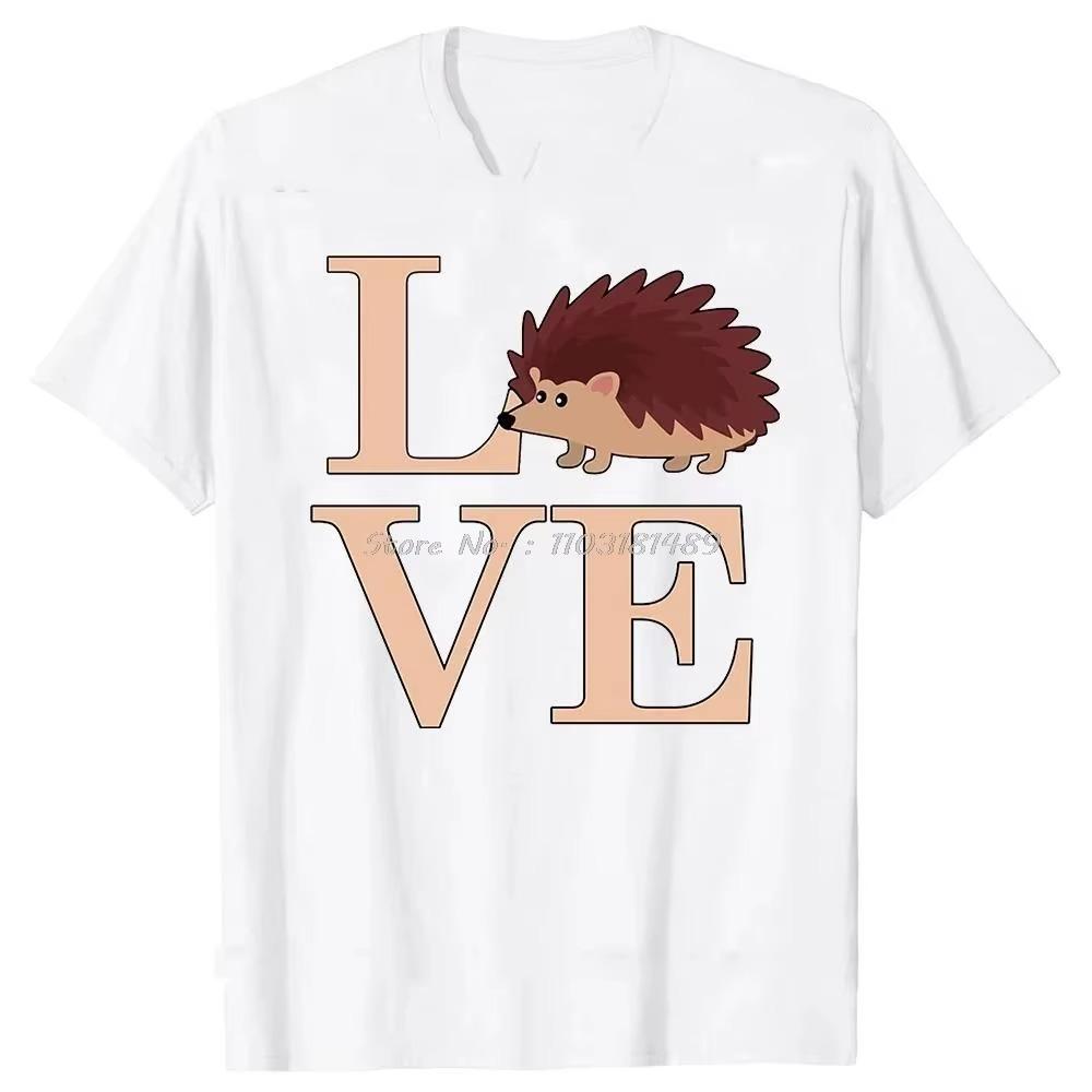 Retro Hedgehog Lover Tshirt Funny Animal Cool Lover Gift Normal Fitness Shirt T-Shirts Designer Short Sleeve Men Clothing