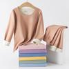 Thermo-Unterwäsche-Set für Kinder, Winter, Jungen und Mädchen, lange Unterhosen, dicker, warmer Mittelkragen, Kinder, Heimkleidung für Mädchen