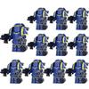 11pcs Medieval Soldiers Mini Action Knights Bracket Model Figures Weapons Robots Mecha Building Blocks Bricks Toy