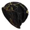 Black Marble Gold Beanie Hat Warm Bonnet Cap Unisex Knit Hats Headwear Skullies Beanies