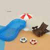 Miniature Blue Swimming Pool Model 1Pcs for Dollhouse Children's Toy Accessory Pool Scene Ornament Doll House Decoration