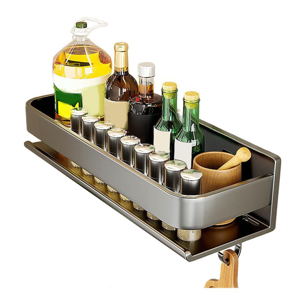 Lagerregal Gewürz Kleinkram Seitenlagerregal Wandmontierter Küchenorganisator Platzsparender Lagerkorb Haushalts Halter