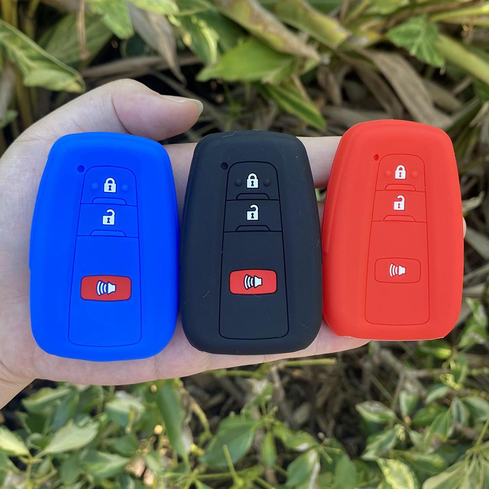 Silicone Car Key Case Cover For Toyota Corolla Prius Camry V70 C-Hr Rav4 Hybrid Highlander Altis Land Cruiser Prado 150 Avalon