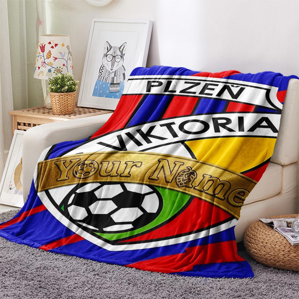 1PC Fc Viktoria Crest Custom Name Patterned Flannel Blanket Suitable For All Seasons For Home Decor Warmth And Comfort Gifts Holiday Present