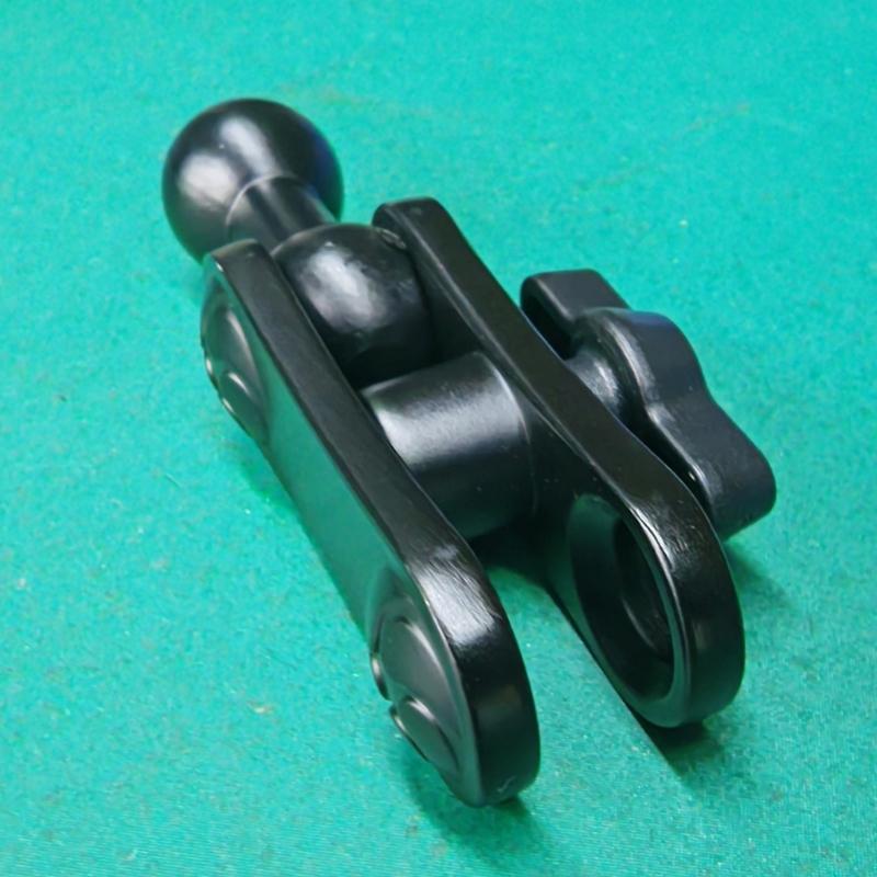 Aluminium 17mm Kugelhalter Verlängerungsadapter, Rotationsverlängerungsstange für Auto Lüftungsschlitz Armaturenbrett Handyhalter