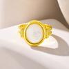 Gold Color Shell Ring for Men Women,The US Size 6 Tail Ring Little Finger Ring,Chic Dainty Jewelry Gifts