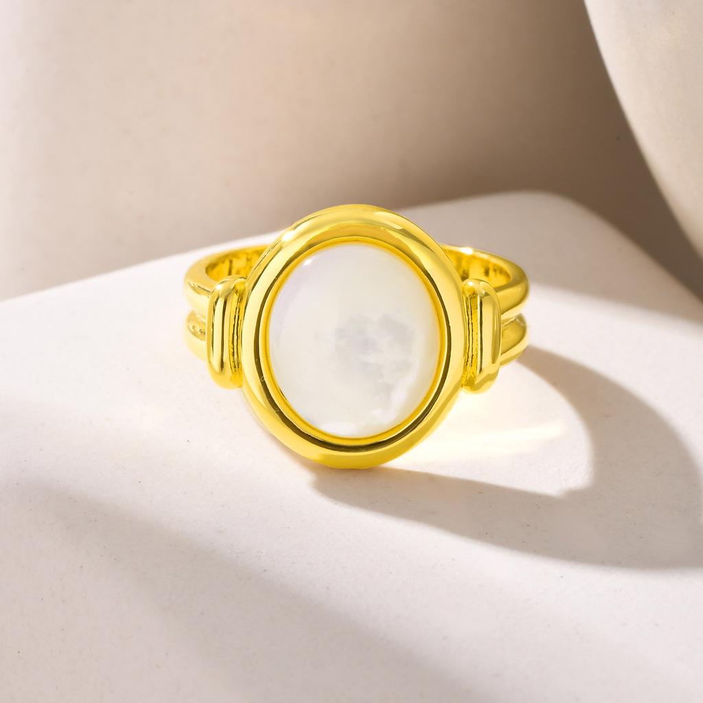 Gold Color Shell Ring for Men Women,The US Size 6 Tail Ring Little Finger Ring,Chic Dainty Jewelry Gifts