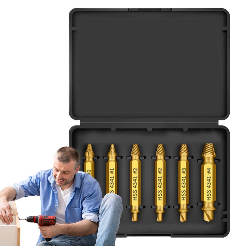 Damaged Screw Extractor Set Precision Bolt Remover Ergonomic Screw Extractor For Car Repair Mechanical Work Construction