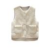 Vest women's autumn and winter new lamb wool vest women's versatile short vest vest jacket
