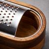 Wooden Stainless Steel Base Cheese Grater Cheese Vegetable and Fruit Shredder Garlic Paste Seasoning Household Kitchen Tools