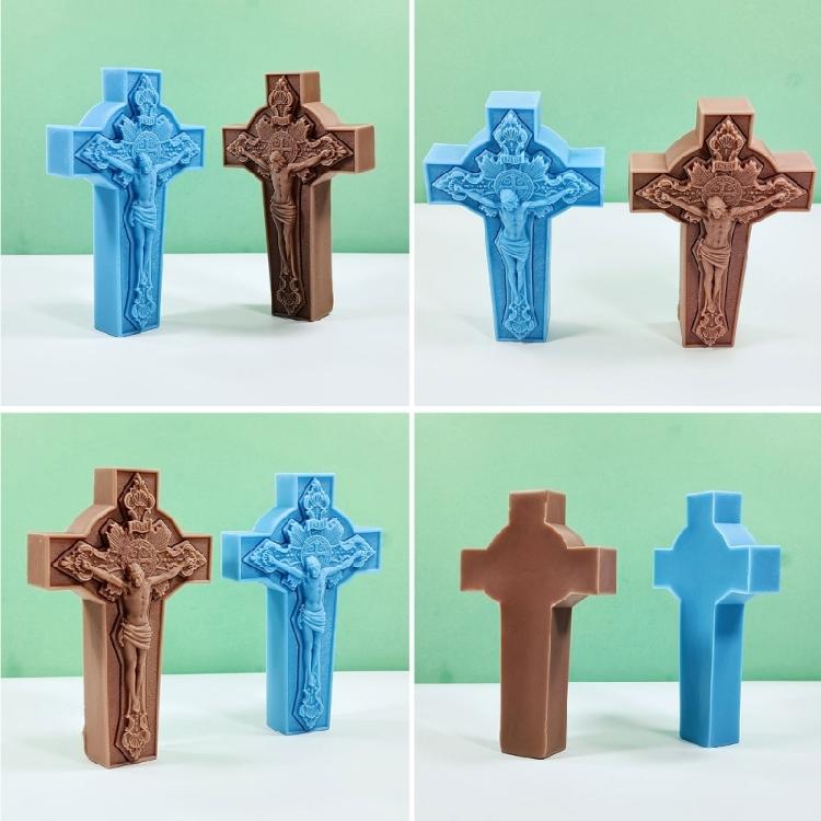 Silicone Candle Mold Catholic Gypsum Concrete Resins Cast 3D Virgins Soap Molds