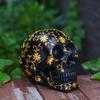 Halloween Skull Statue Creative Vintage Resin Skeleton Figurine Gothic Crow Skull Statue Halloween Home Party Desktop Decoration