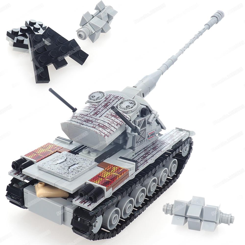 Militärischer Emir Kranvagn Schwerer Panzer Baustein Zusammenbau Moc WW2 Figuren König der Berge Waffen Modell Kindergeschenk Jungen Spielzeug